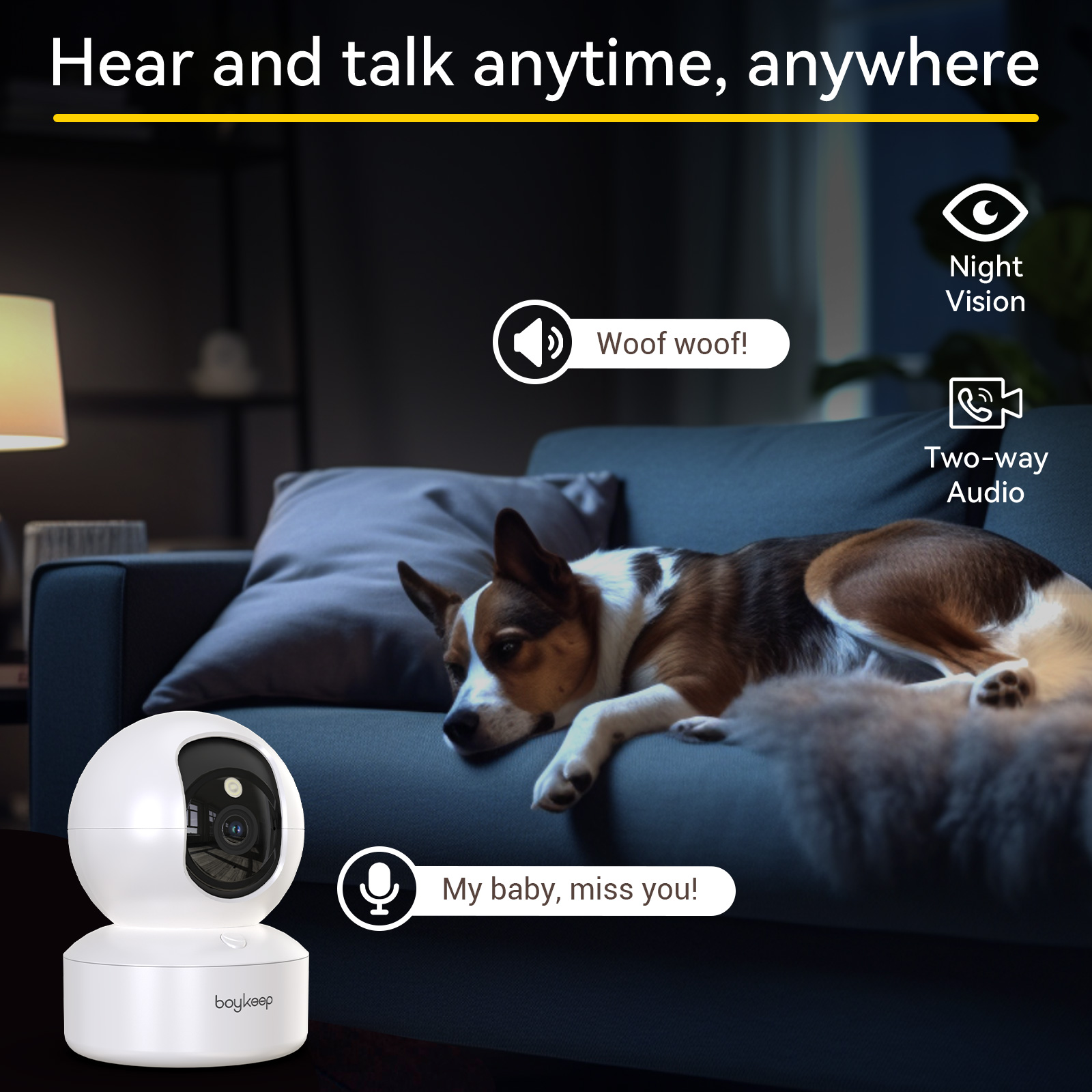 Caméra pour chien Boykeep 2K a - Eufy Camera E220 avis et prix